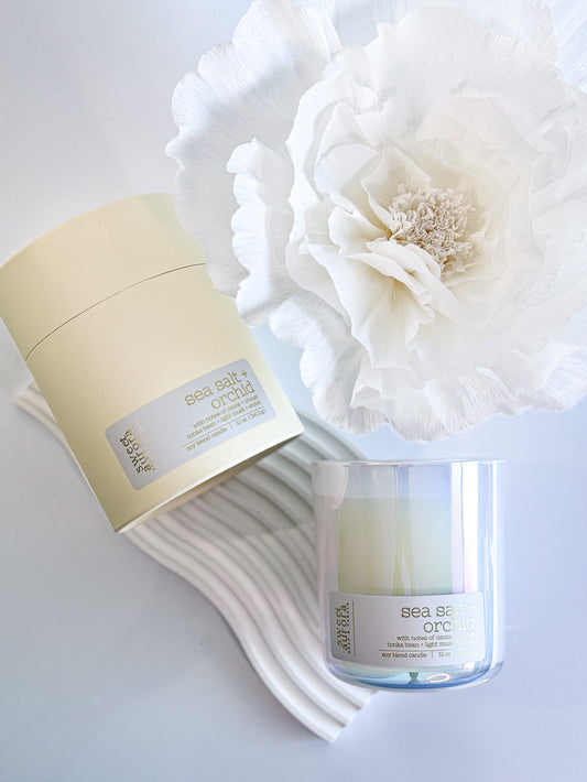 Sea Salt + Orchid Wooden Wick Candle (Coming Soon)