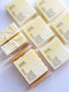 Amalfi Citrus handmade lemon soap bar with ombre stripes by Sweet Aurora