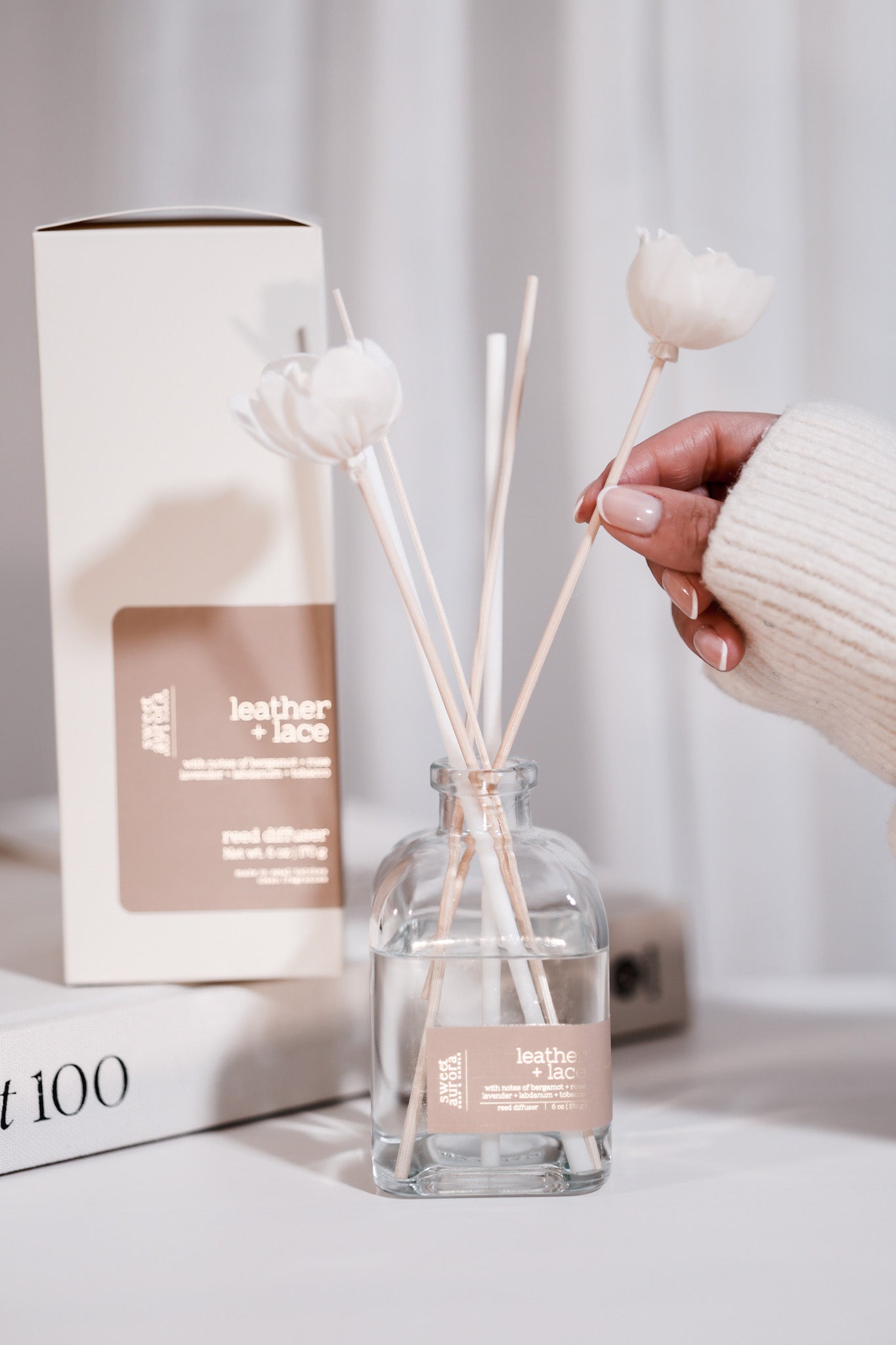 Leather + Lace Reed Diffuser - Sweet Aurora Co