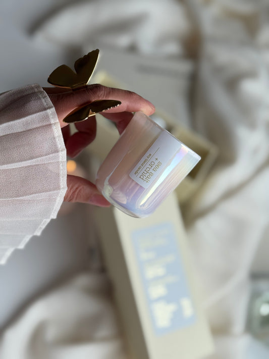 Sea Salt + Orchid mini soy candle from the Sweet Aurora candle discovery set