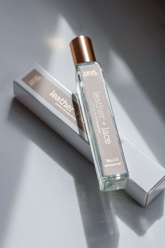 No. 03 · Leather + Lace · Parfum Oil Roller - Sweet Aurora Co