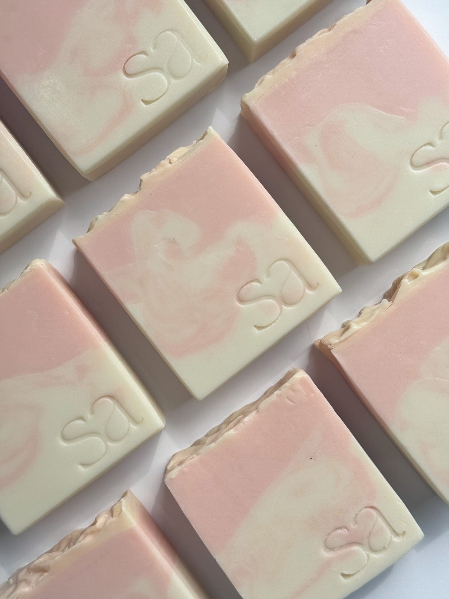 Papaya Mango shea butter soap bar with colorful orange and yellow swirls