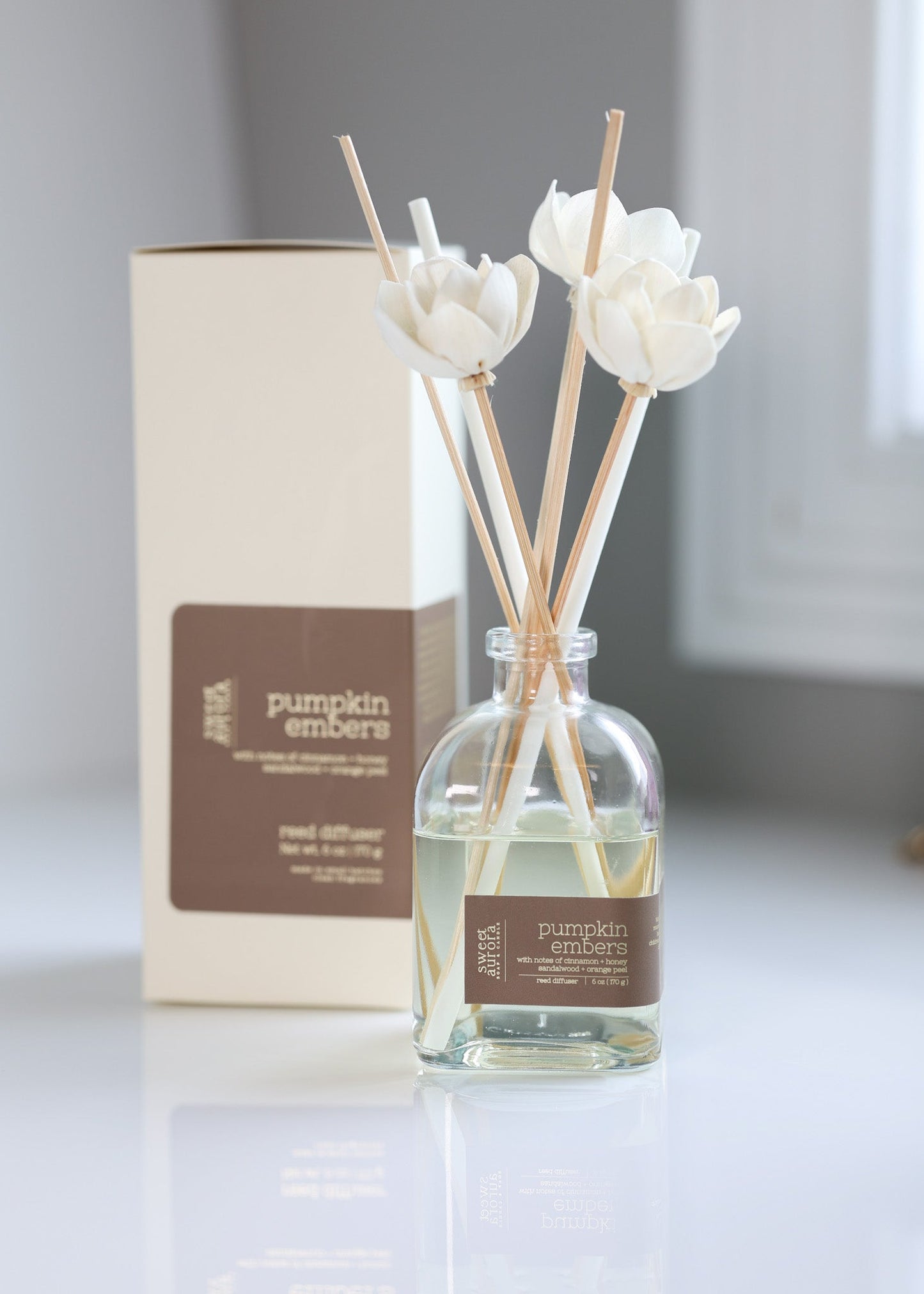 Pumpkin Embers Reed Diffuser - Sweet Aurora Co