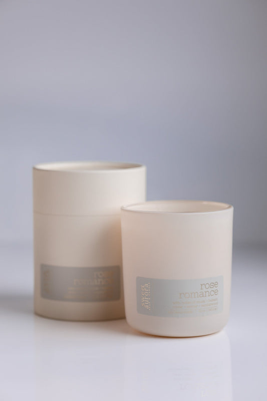 Rose Romance Wooden Wick Candle - Sweet Aurora Co